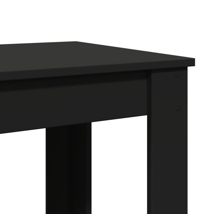 Table de bar noir 51x50x103,5 cm bois d'ingénierie - Photo n°7