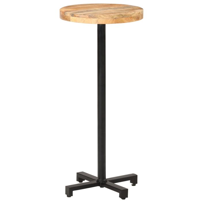 Table de bar Ronde Ø50x110 cm Bois de manguier brut - Photo n°1