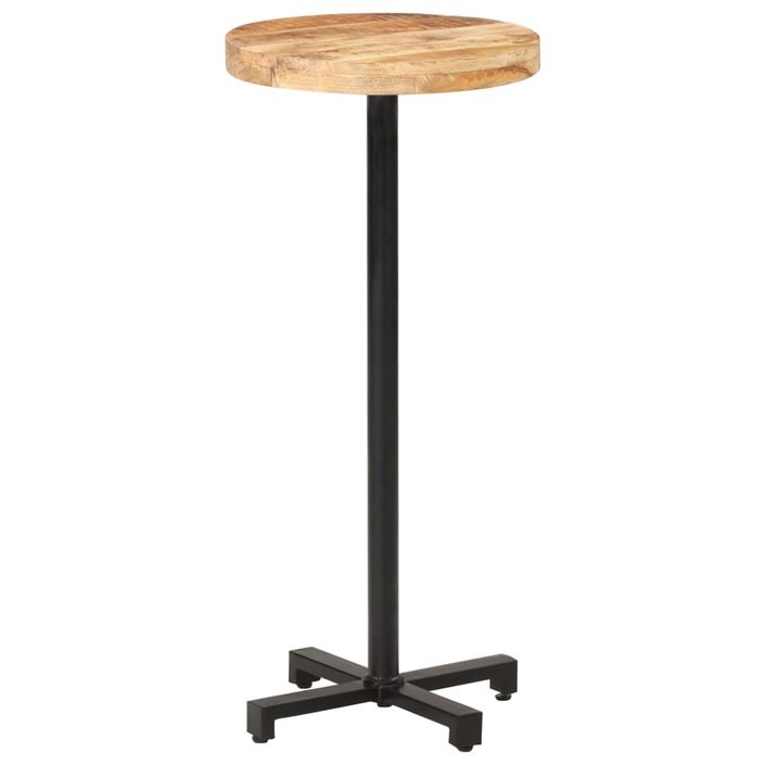 Table de bar Ronde Ø50x110 cm Bois de manguier brut - Photo n°8