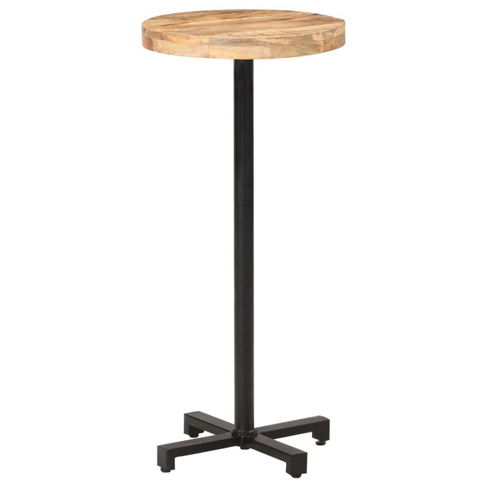 Table de bar Ronde Ø50x110 cm Bois de manguier brut - Photo n°9