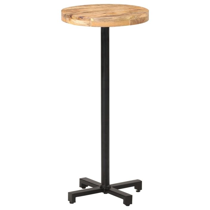 Table de bar Ronde Ø50x110 cm Bois de manguier brut - Photo n°10