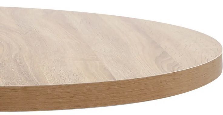 Table de bar ronde bois clair et pieds métal blanc Beth D 60 cm - Photo n°4