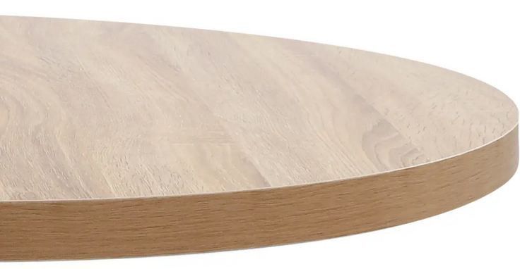 Table de bar ronde bois clair et pieds métal blanc Beth D 80 cm - Photo n°4