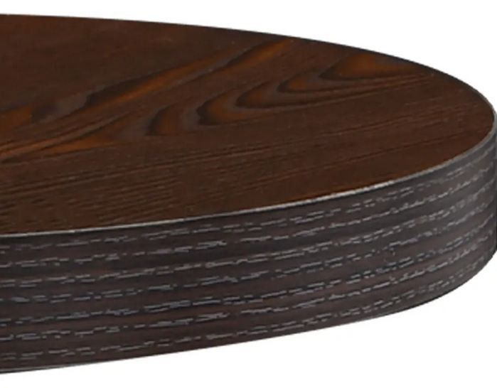 Table de bar ronde bois foncé et pieds métal noir Beth D 40 cm - Photo n°3