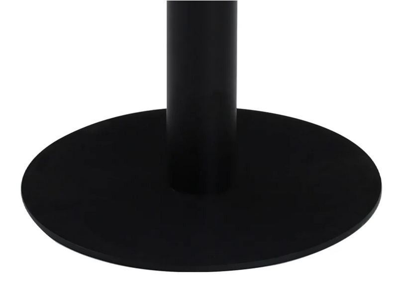 Table de bar ronde bois foncé et pieds métal noir Beth D 50 cm - Photo n°4