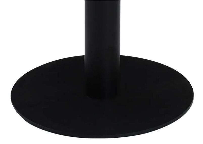 Table de bar ronde bois foncé et pieds métal noir Beth D 60 cm - Photo n°4