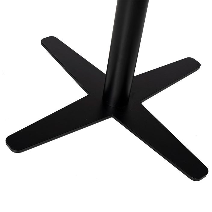 Table de bar ronde bois noir et pieds acier noir Cooky 80 cm - Photo n°3