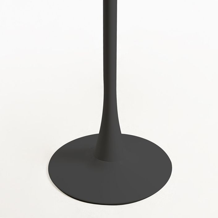 Table haute de bar ronde bois noir et pieds acier noir Tulipa 60 cm - Photo n°3
