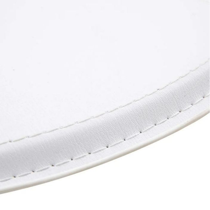 Table de bar ronde PVC blanc et pieds métal chromé Otaro D 60 cm - Photo n°4