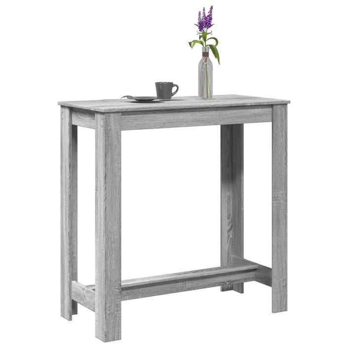 Table de bar sonoma gris 102x50x103,5 cm bois d'ingénierie - Photo n°1