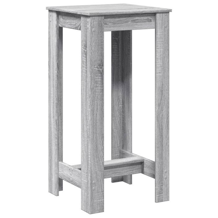 Table de bar sonoma gris 51x50x103,5 cm bois d'ingénierie - Photo n°2