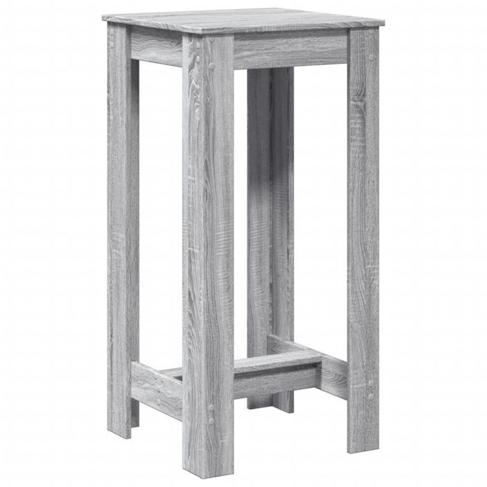 Table de bar sonoma gris 51x50x103,5 cm bois d'ingénierie - Photo n°6