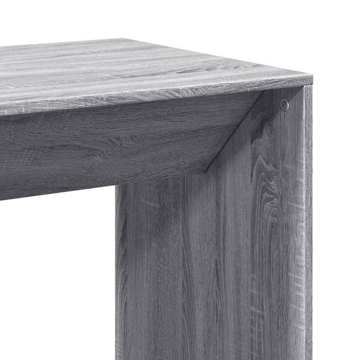 Table de bar sonoma gris 51x50x103,5 cm bois d'ingénierie - Photo n°7