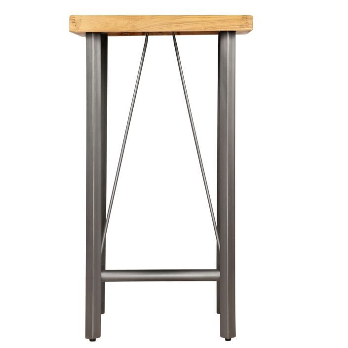 Table de bar Teck recyclé massif 60 x 60 x 107 cm - Photo n°5