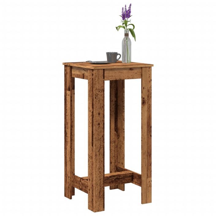 Table de bar vieux bois 51x50x103,5 cm bois d'ingénierie - Photo n°1