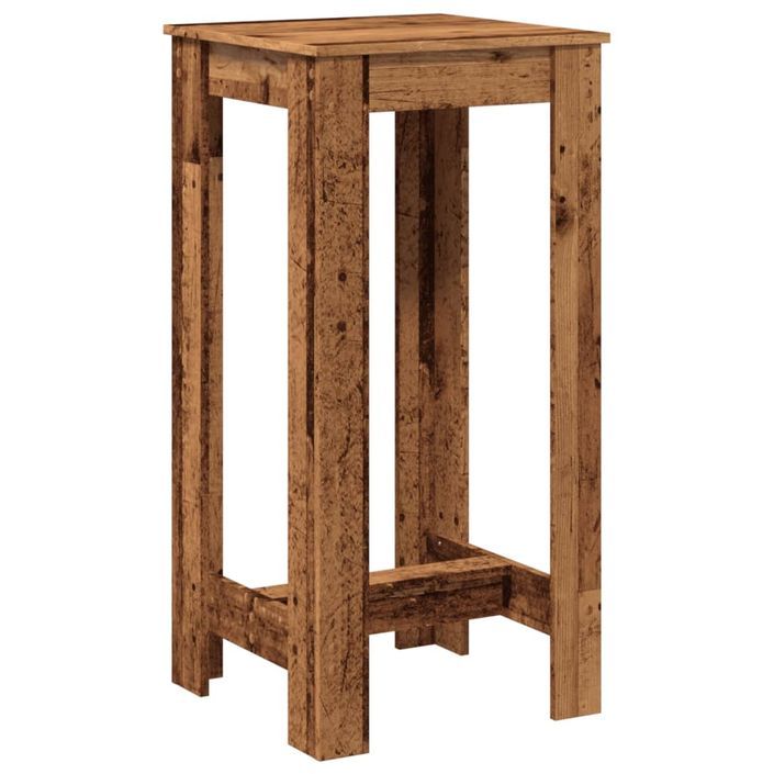 Table de bar vieux bois 51x50x103,5 cm bois d'ingénierie - Photo n°2