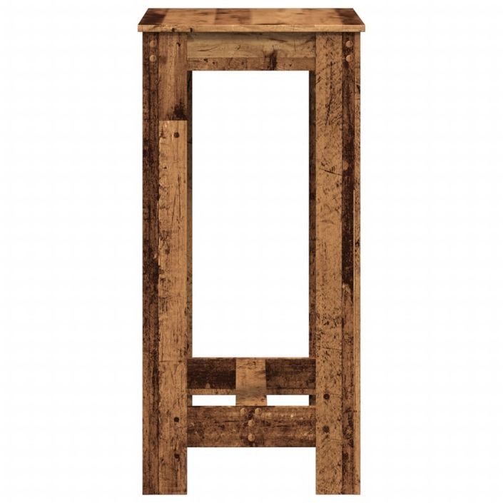 Table de bar vieux bois 51x50x103,5 cm bois d'ingénierie - Photo n°5