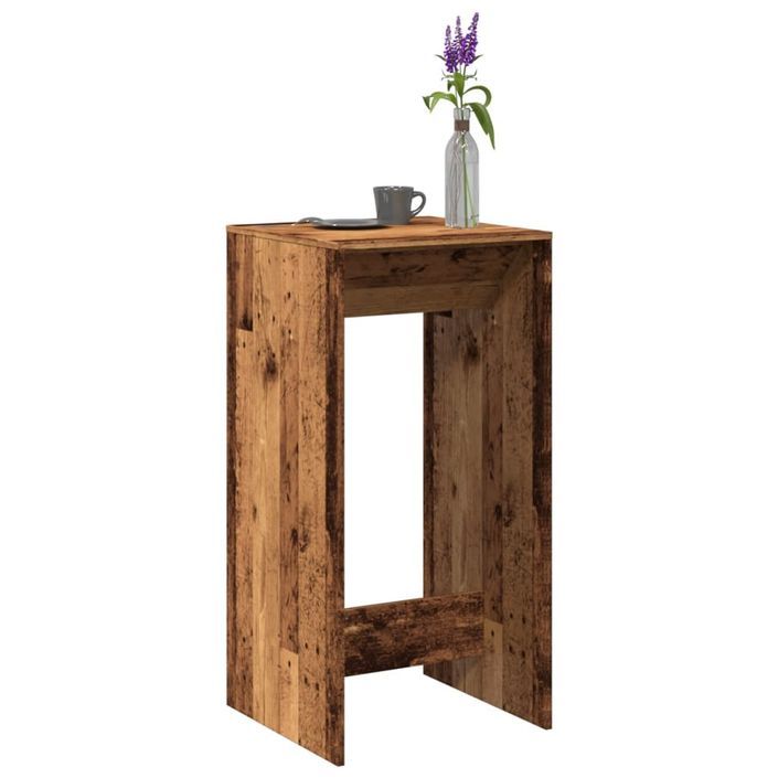 Table de bar vieux bois 51x50x103,5 cm bois d'ingénierie - Photo n°1