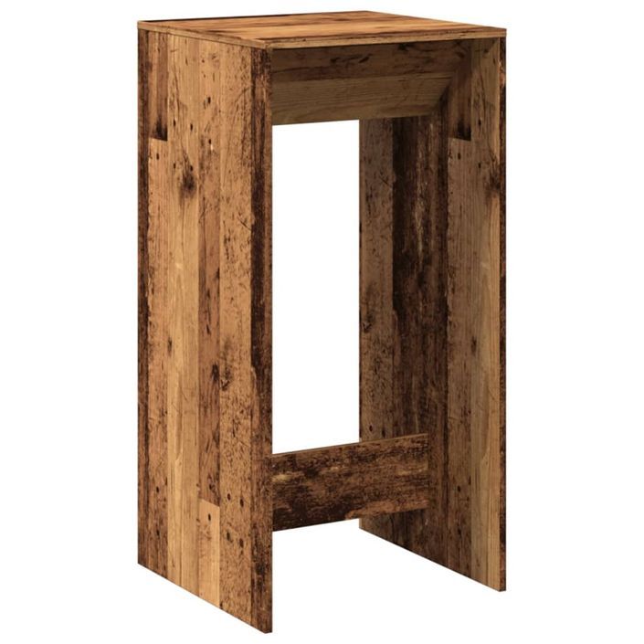 Table de bar vieux bois 51x50x103,5 cm bois d'ingénierie - Photo n°2