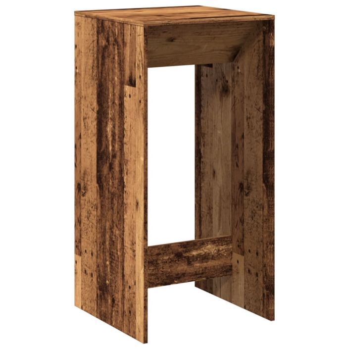 Table de bar vieux bois 51x50x103,5 cm bois d'ingénierie - Photo n°6