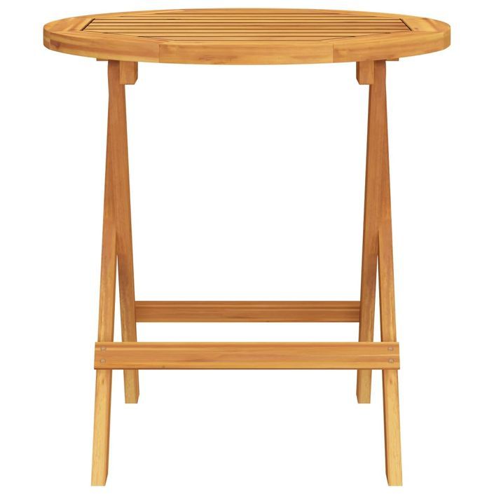 Table de bistro Ø46x47 cm Bois d'acacia massif - Photo n°3