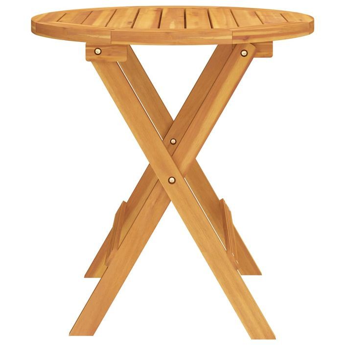 Table de bistro Ø46x47 cm Bois d'acacia massif - Photo n°4