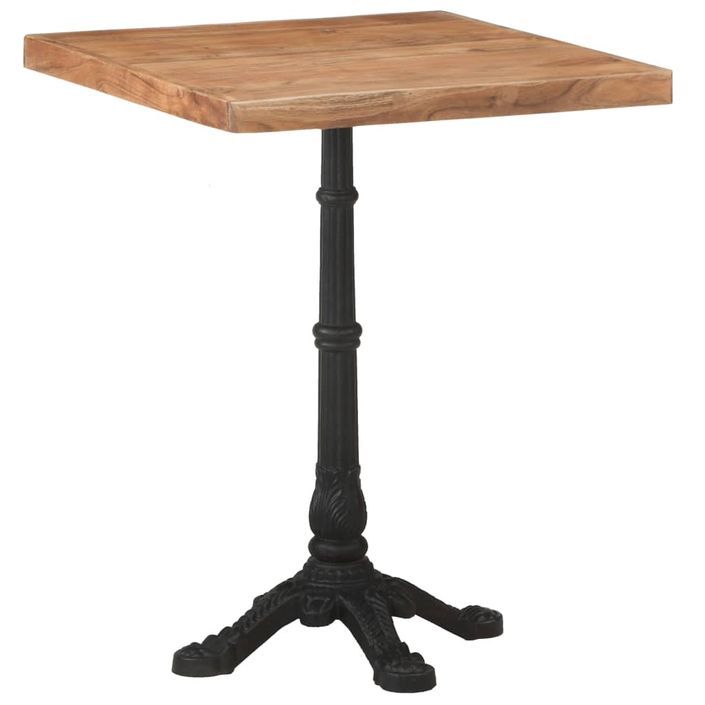 Table de bistro 60x60x76 cm Bois d'acacia massif 2 - Photo n°9