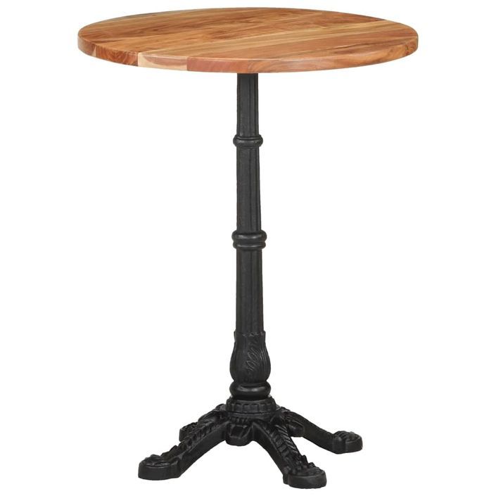 Table de bistro Ø60x76 cm Bois d'acacia massif - Photo n°1