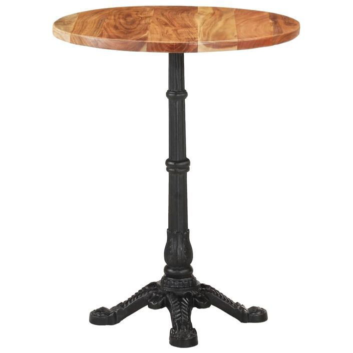 Table de bistro Ø60x76 cm Bois d'acacia massif - Photo n°3