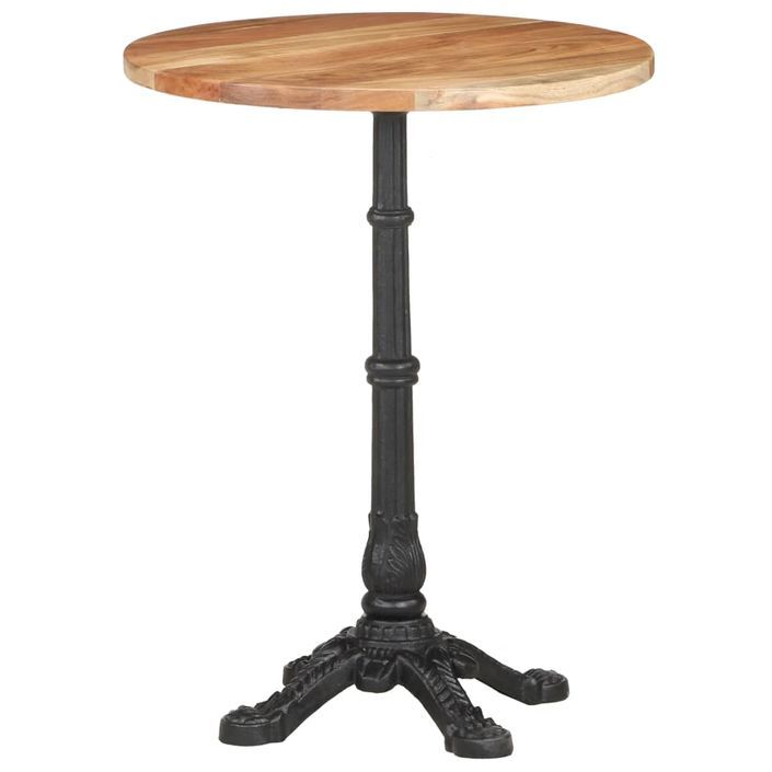 Table de bistro Ø60x76 cm Bois d'acacia massif - Photo n°8