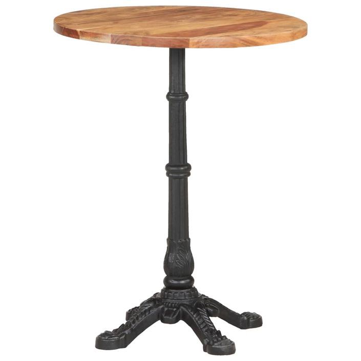 Table de bistro Ø60x76 cm Bois d'acacia massif - Photo n°9