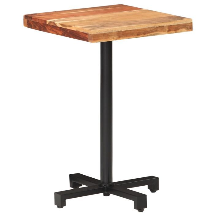 Table de bistro Carrée 50x50x75 cm Bois d'acacia massif - Photo n°1