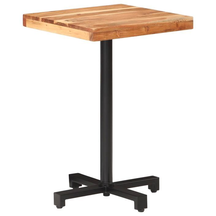 Table de bistro Carrée 50x50x75 cm Bois d'acacia massif - Photo n°8