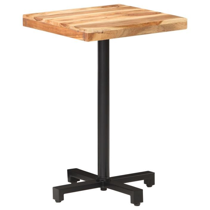 Table de bistro Carrée 50x50x75 cm Bois d'acacia massif - Photo n°9