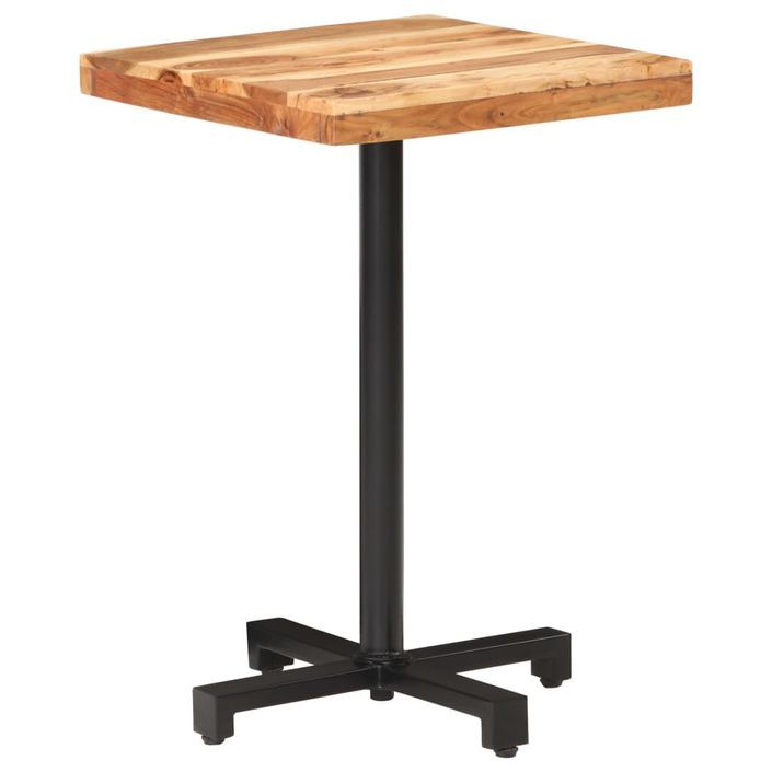 Table de bistro Carrée 50x50x75 cm Bois d'acacia massif - Photo n°10