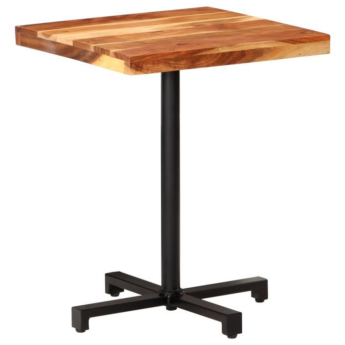 Table de bistro Carrée 60x60x75 cm Bois d'acacia massif - Photo n°7