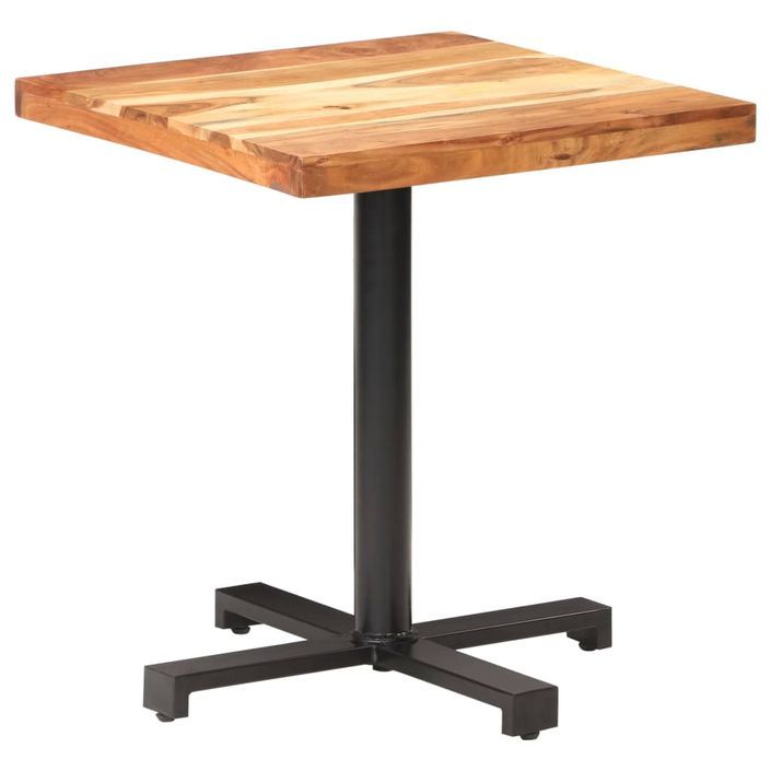 Table de bistro Carrée 70x70x75 cm Bois d'acacia massif - Photo n°8