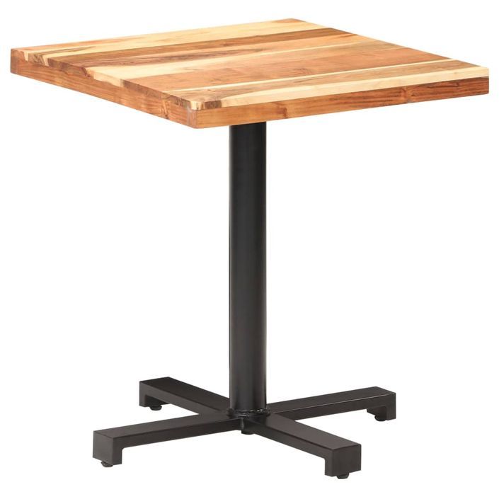 Table de bistro Carrée 70x70x75 cm Bois d'acacia massif - Photo n°9