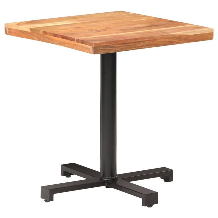 Table de bistro Carrée 70x70x75 cm Bois d'acacia massif - Photo n°10