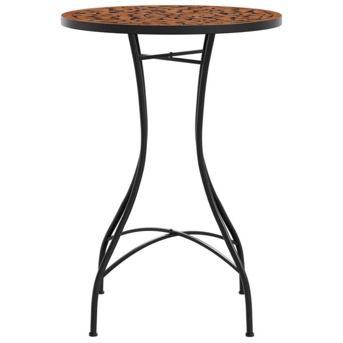 Table de bistro mosaïque terre cuite Ø50x70 cm céramique - Photo n°5