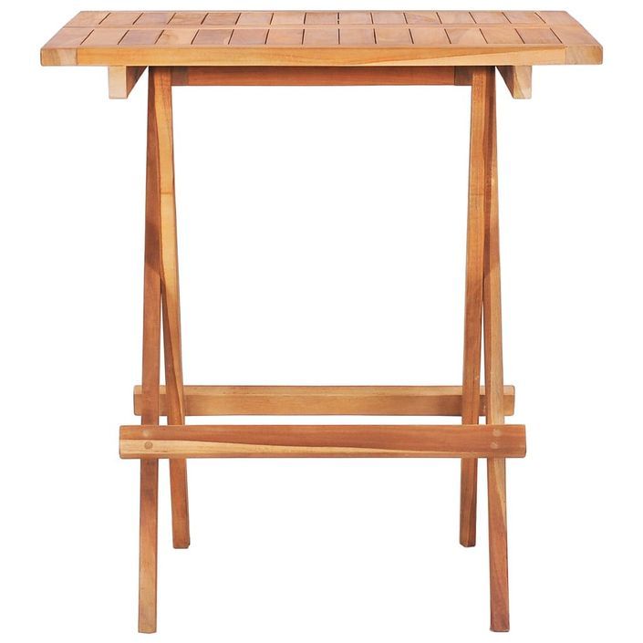 Table de bistro pliable 60x60x65 cm Bois de teck solide - Photo n°3