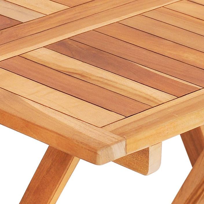 Table de bistro pliable 60x60x65 cm Bois de teck solide - Photo n°6