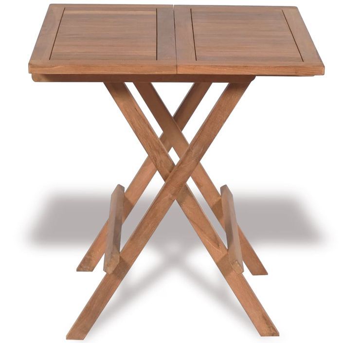 Table de bistro pliable 60x60x65 cm Bois de teck solide 2 - Photo n°2