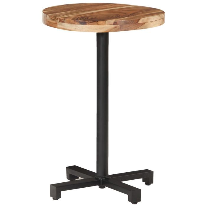 Table de bistro Ronde Ø50x75 cm Bois d'acacia massif - Photo n°1