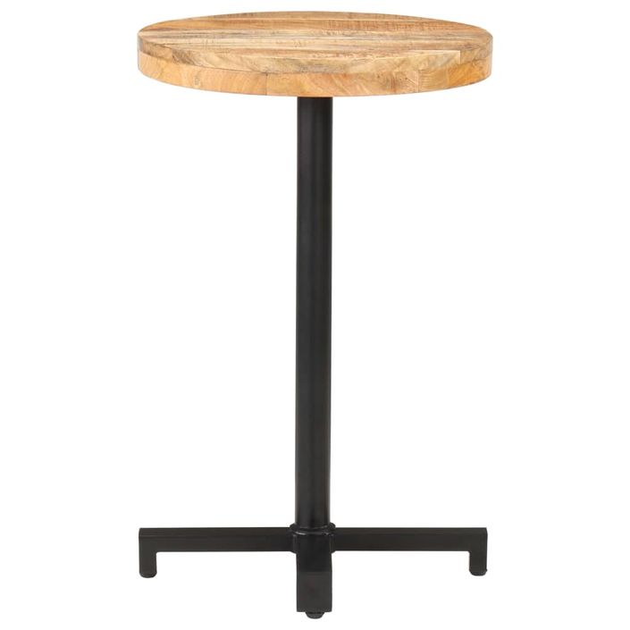 Table de bistro Ronde Ø50x75 cm Bois de manguier brut - Photo n°4