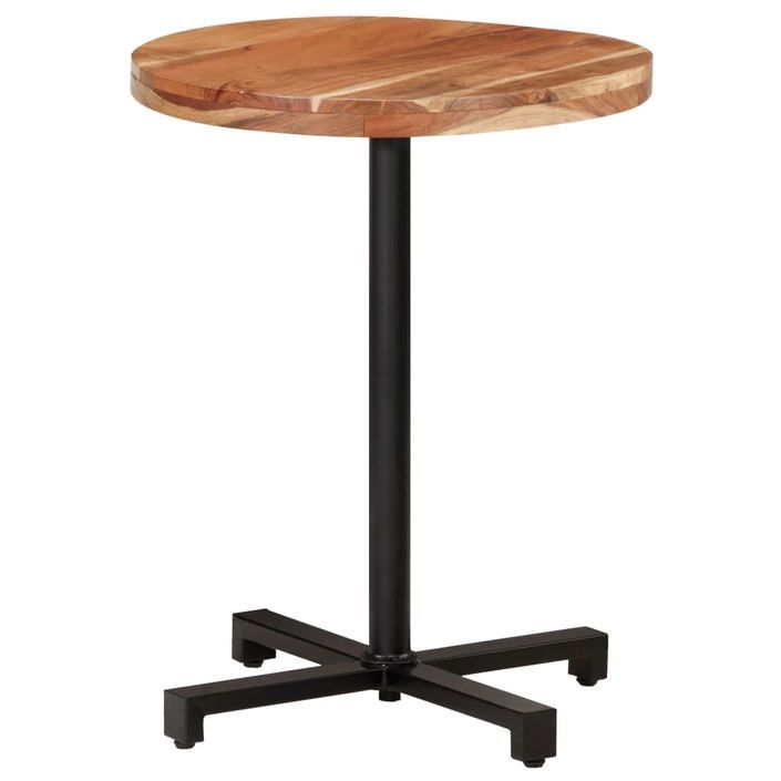 Table de bistro Ronde Ø60x75 cm Bois d'acacia massif - Photo n°1