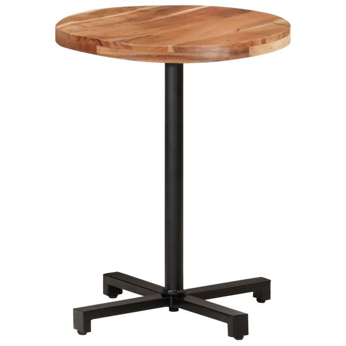 Table de bistro Ronde Ø60x75 cm Bois d'acacia massif - Photo n°7