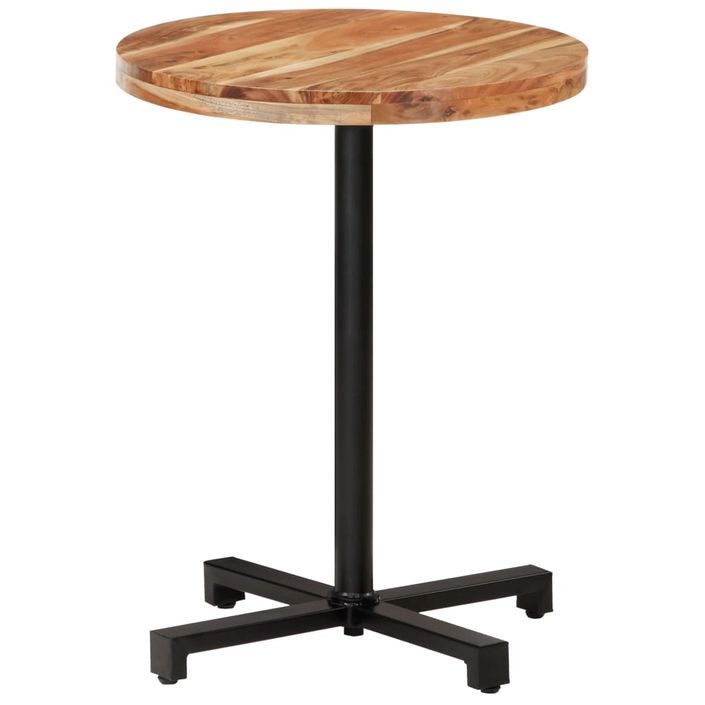 Table de bistro Ronde Ø60x75 cm Bois d'acacia massif - Photo n°8