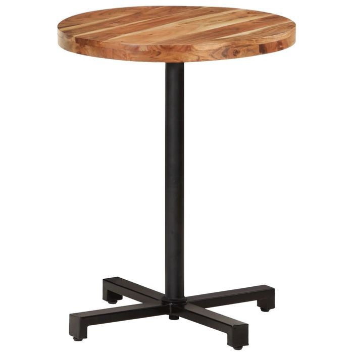 Table de bistro Ronde Ø60x75 cm Bois d'acacia massif - Photo n°9