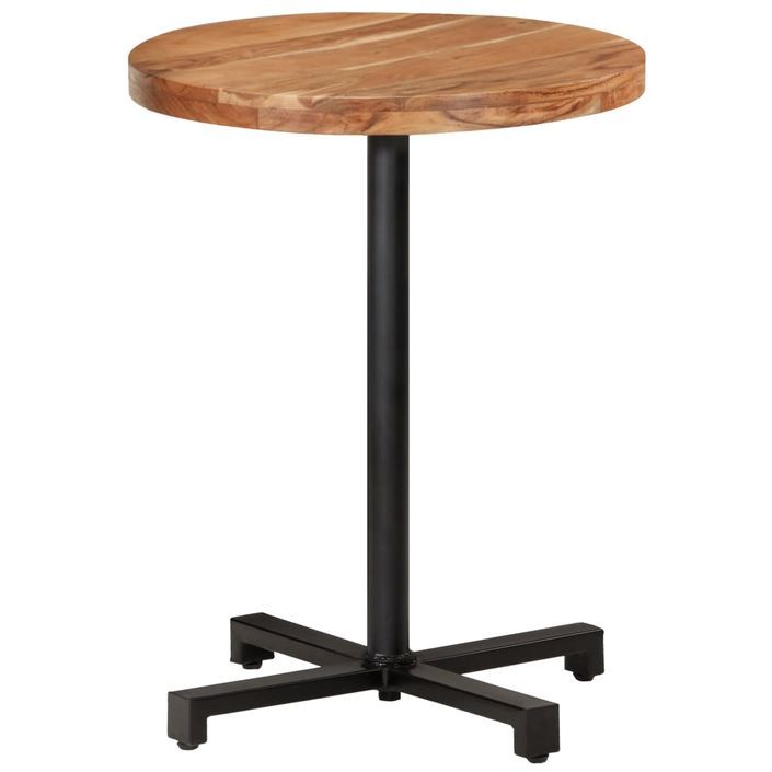 Table de bistro Ronde Ø60x75 cm Bois d'acacia massif - Photo n°10